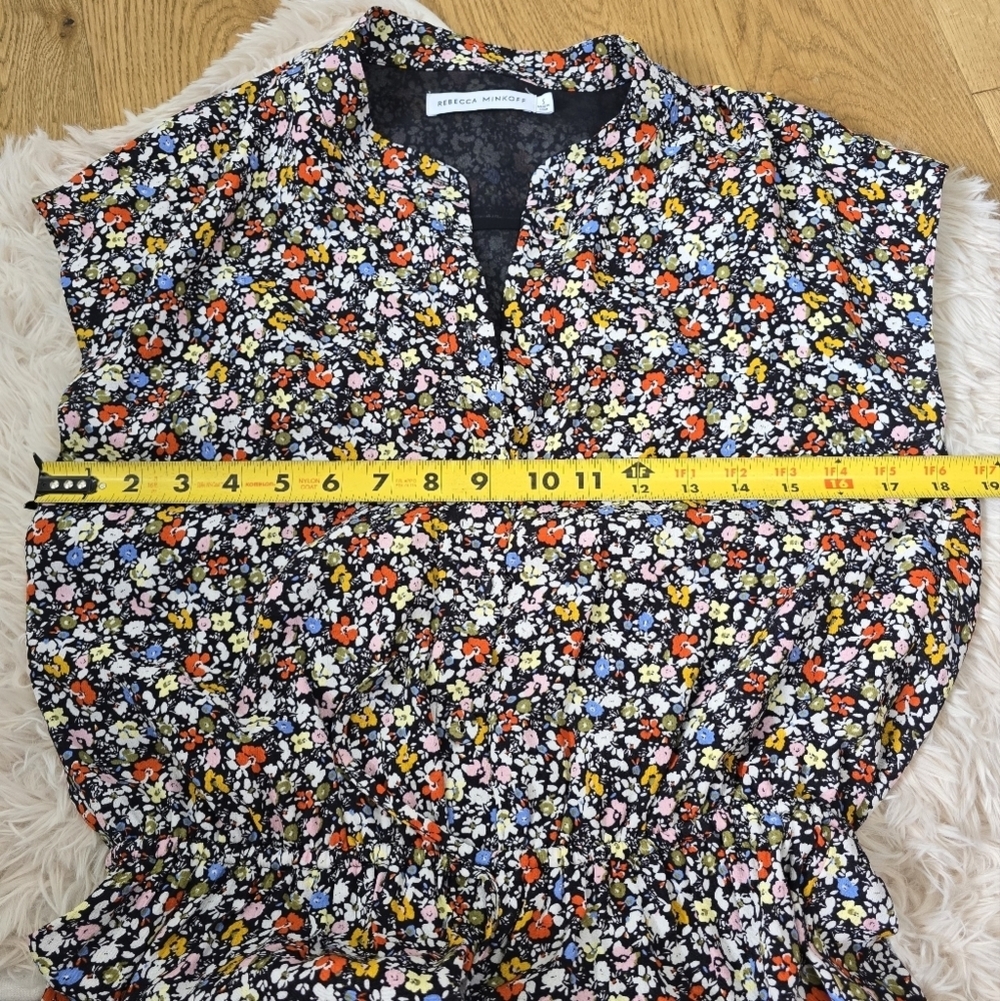 Rebecca Minkoff Ditsy Floral Print Ollie Viscose Mini Dress Size Small - Picture 3 of 11
